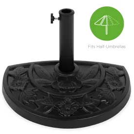 19in Resin Half Patio Umbrella Stand Base