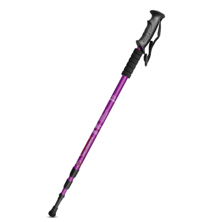 AOTU AT7553 132cm Outdoor Retractable Portable Trekking Pole (Purple)