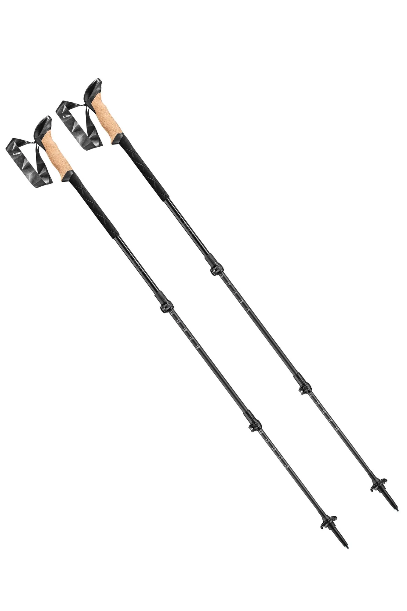 Black Series Carbon Trekking Poles - Leki Pair, Black