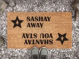 Coolspod- Outdoor Mat- Sashay Away Shantay You Stay Door Mat, RuPaul's Drag Race Doormat, Fun Doormat