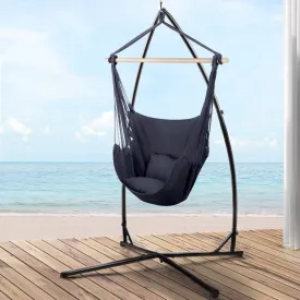 Durable Outdoor Hammock Chair Set with Steel Stand - Gardeon