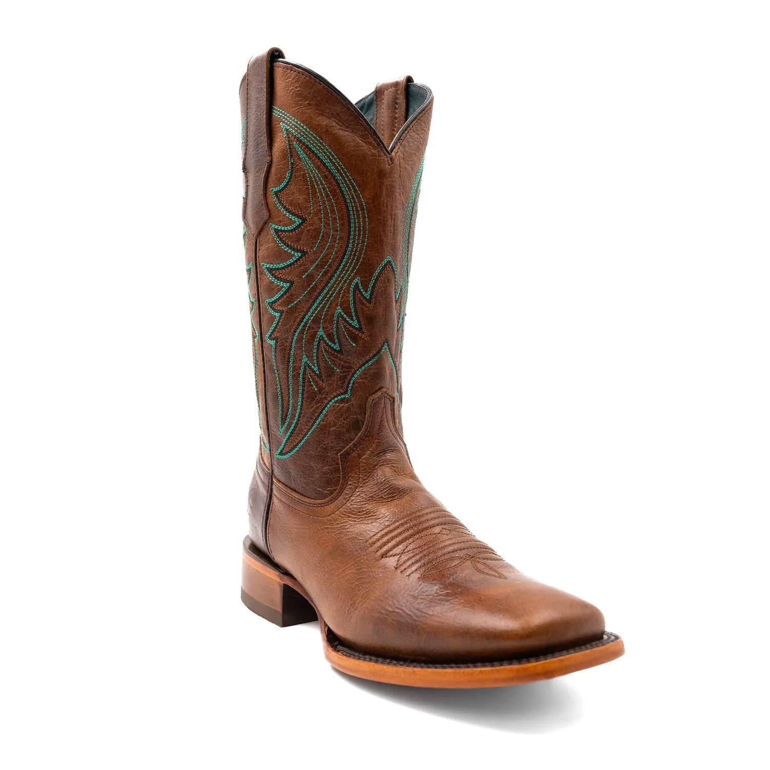 Ferrini Mens Beau Square Toe Honey Leather 13in Cowboy Boots