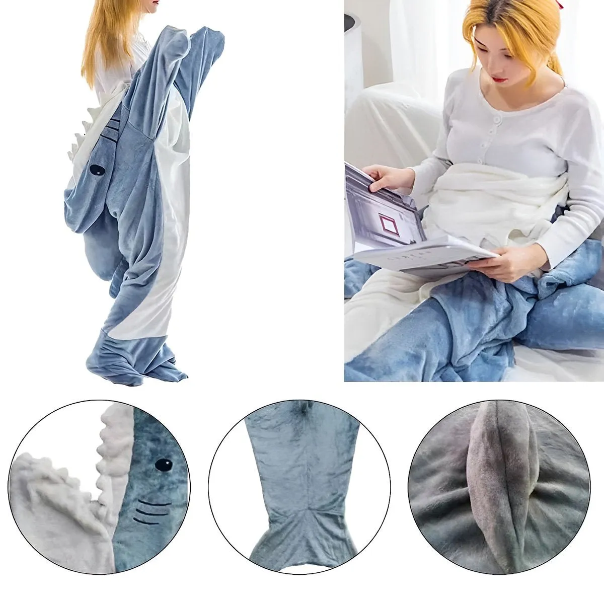 Flannel Shark Sleeping Bag Costume