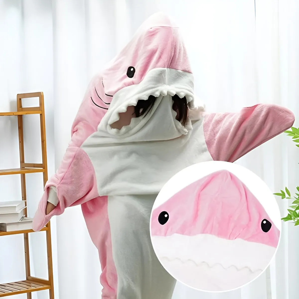 Flannel Shark Sleeping Bag Costume