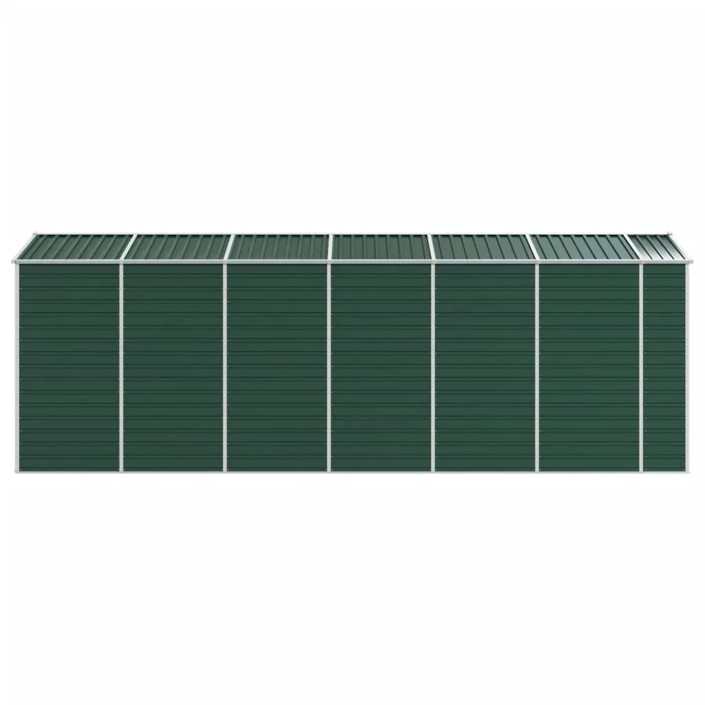 Garden Shed Green 191x555x198 cm Galvanised Steel