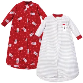 Hudson Baby Long-Sleeve Fleece Sleeping Bag, Santa Snowman