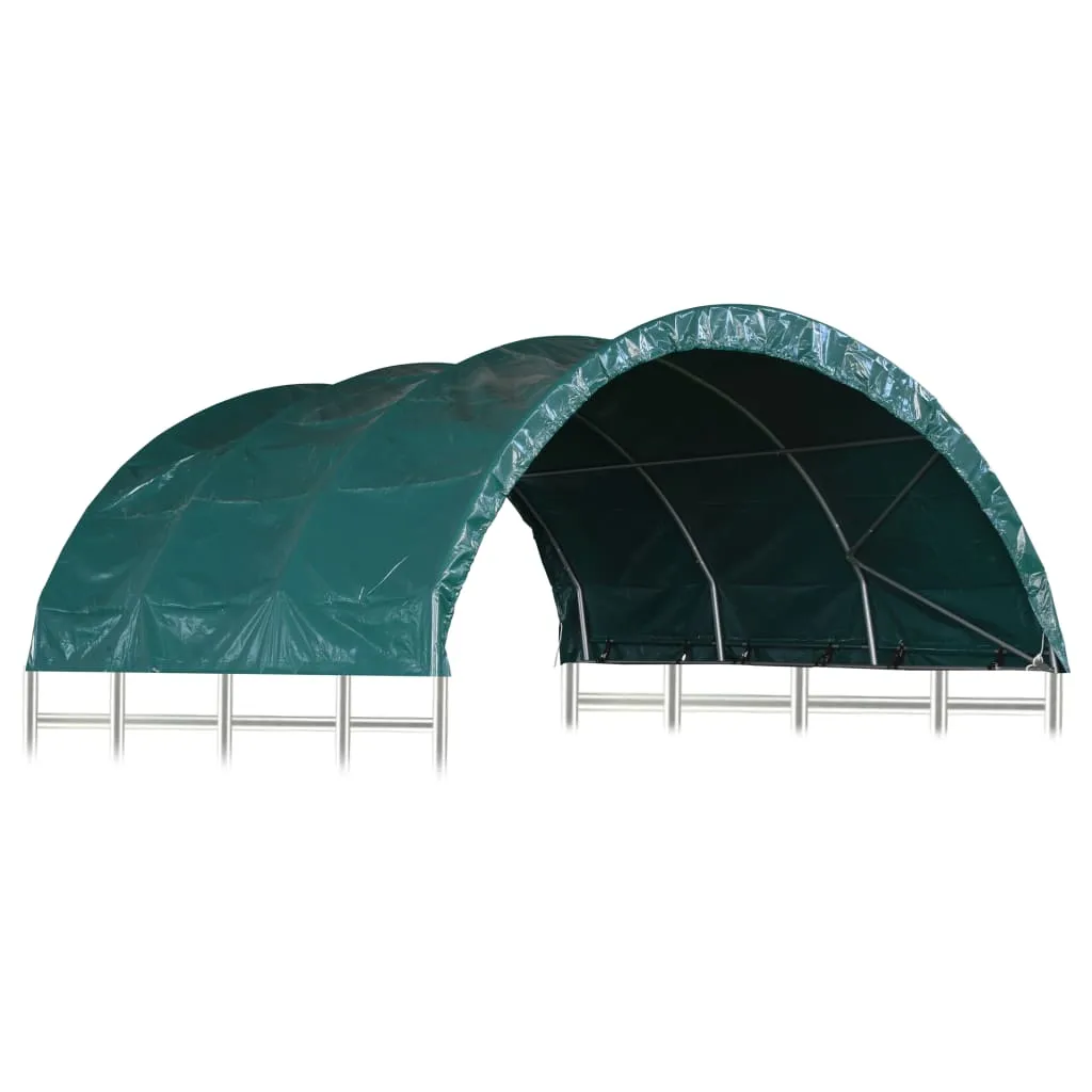 Livestock Tent PVC 3.7x3.7 m Green