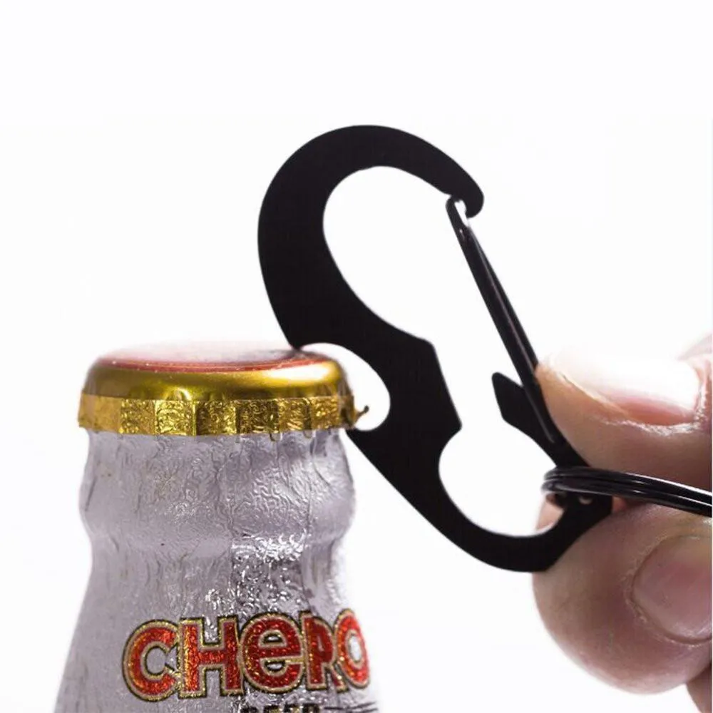 Locking Bottle Opener Keychain Buckle