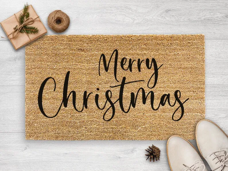 Merry Christmas Doormat, Christmas Door Mat, Holiday Season, Housewarming Gift, Christmas Decor