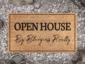 Open House, Realtor Gift, Realty, Custom Doormat, Closing Gift, Welcome Doormat, Front Door Mat, Open House Doormat