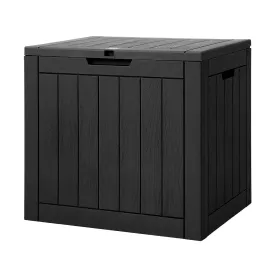 Outdoor Storage Box 118L Container Lockable Indoor Garden Toy Tool Shed Black