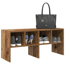 Shoe Rack Stackable Old Wood 89.5x30x40 cm