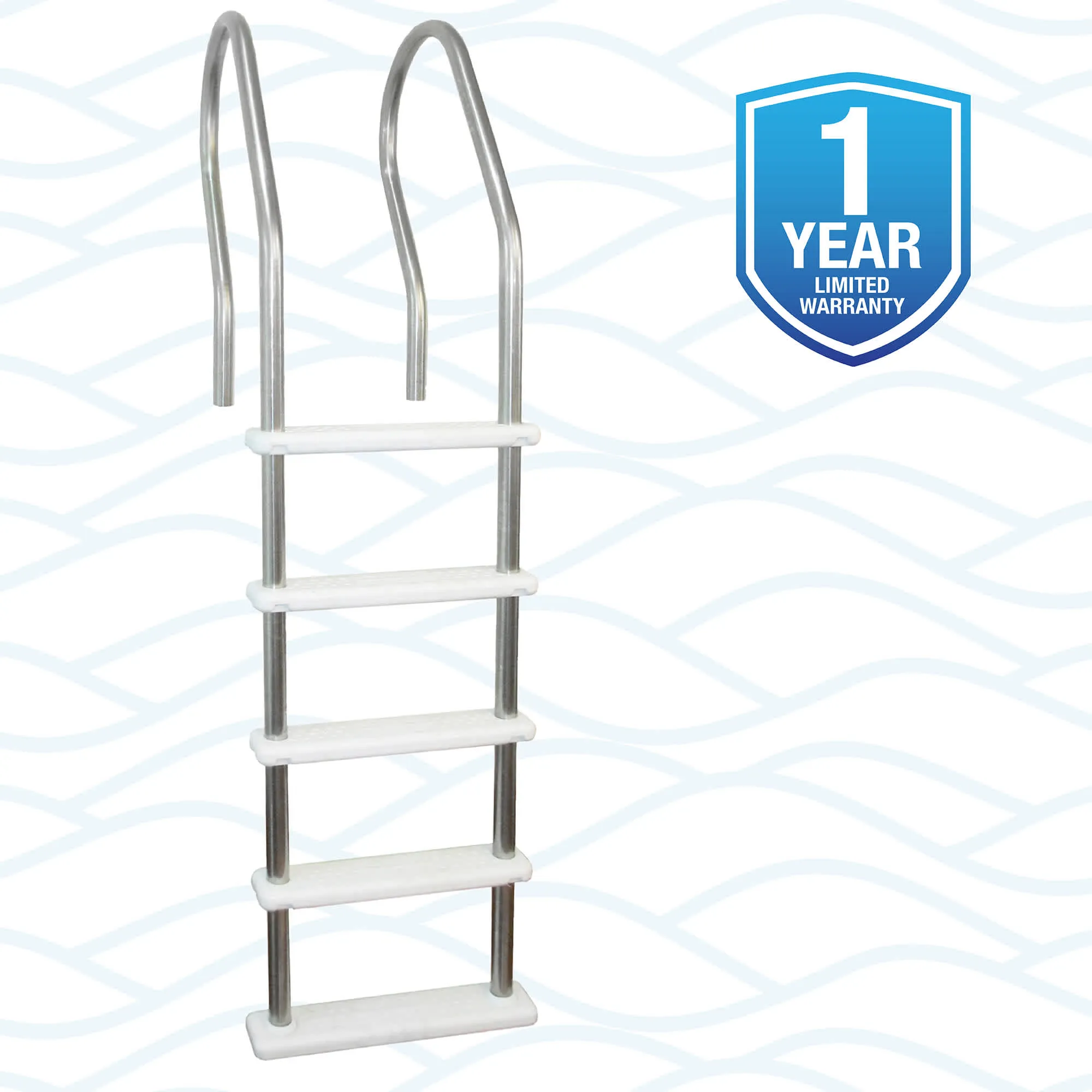 Stainless Steel Reverse Bend In-Pool Ladder for Above Ground Pools