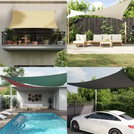 Sun Shade Sail Light Grey 2.5x2.5 m 100% Polyester Oxford