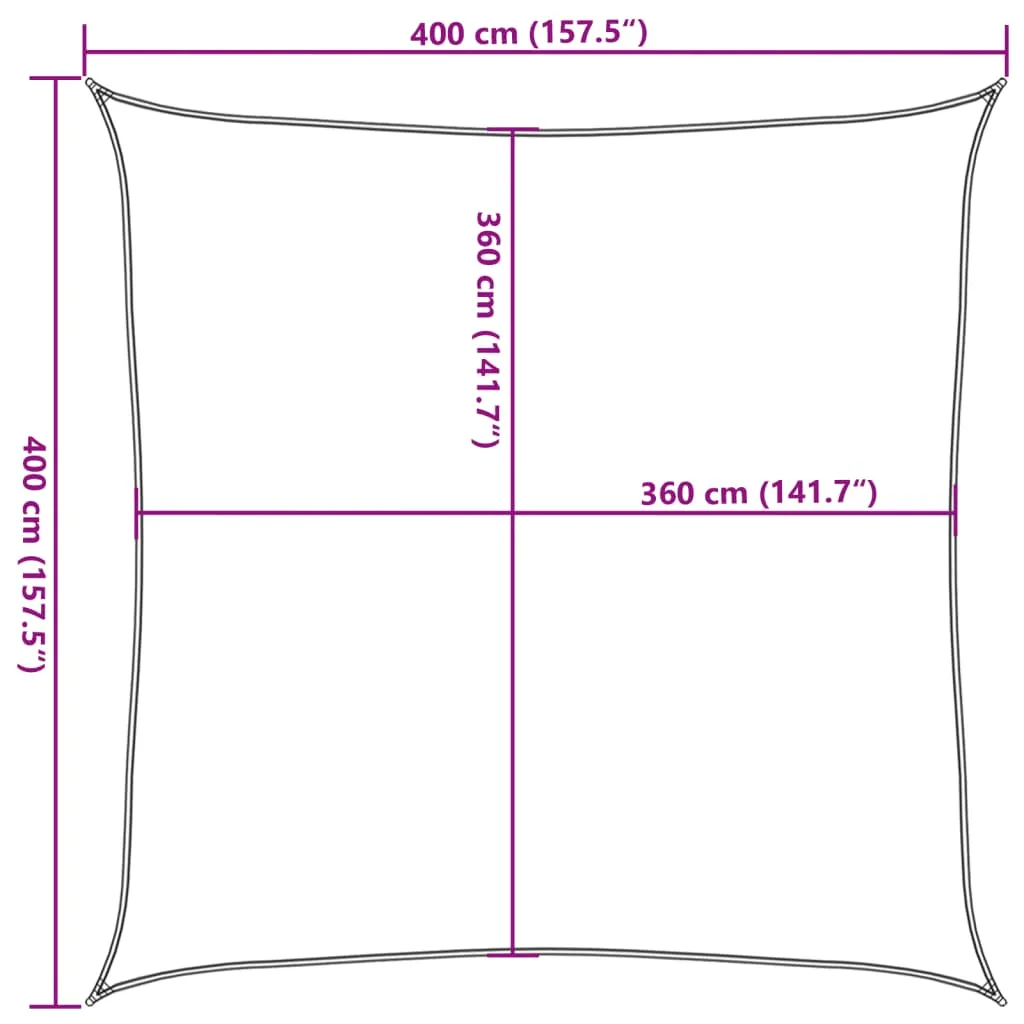 Sun Shade Sail Sand 4x4 m 100% Polyester Oxford