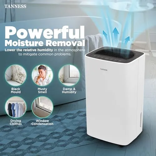 Tanness 12L Dehumidifier, Dehumidifiers For Home (New)