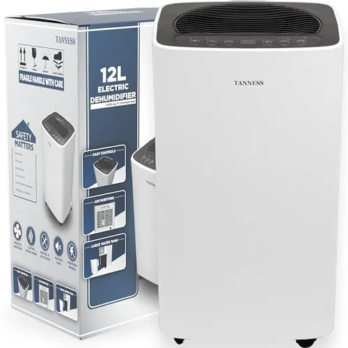 Tanness 12L Dehumidifier, Dehumidifiers For Home (New)