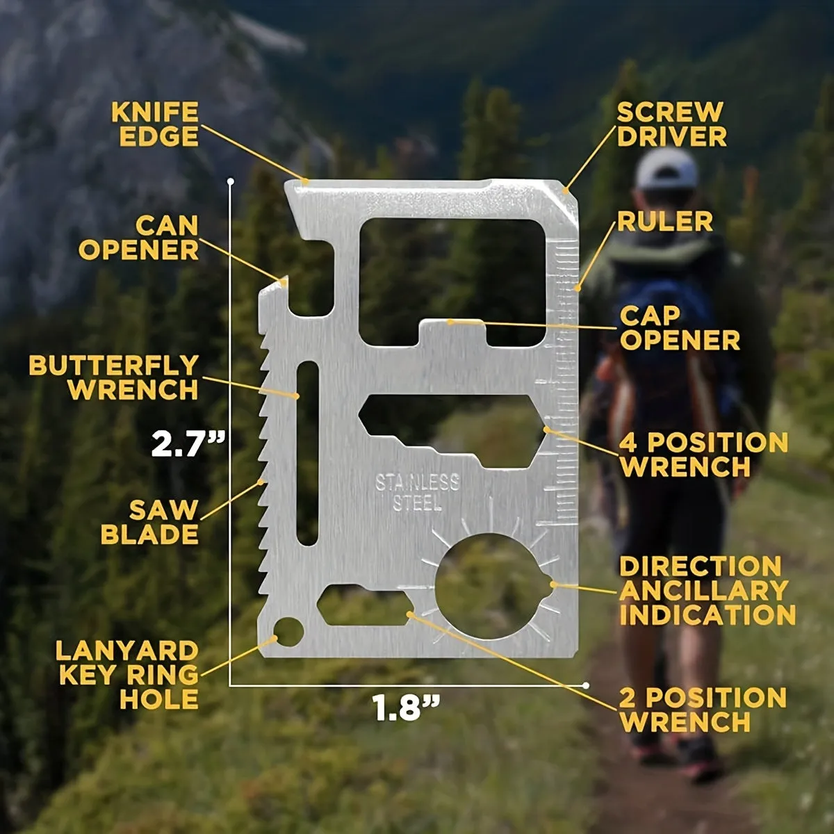 Ultimate EDC Card Tool for Outdoor Camping and Hunting