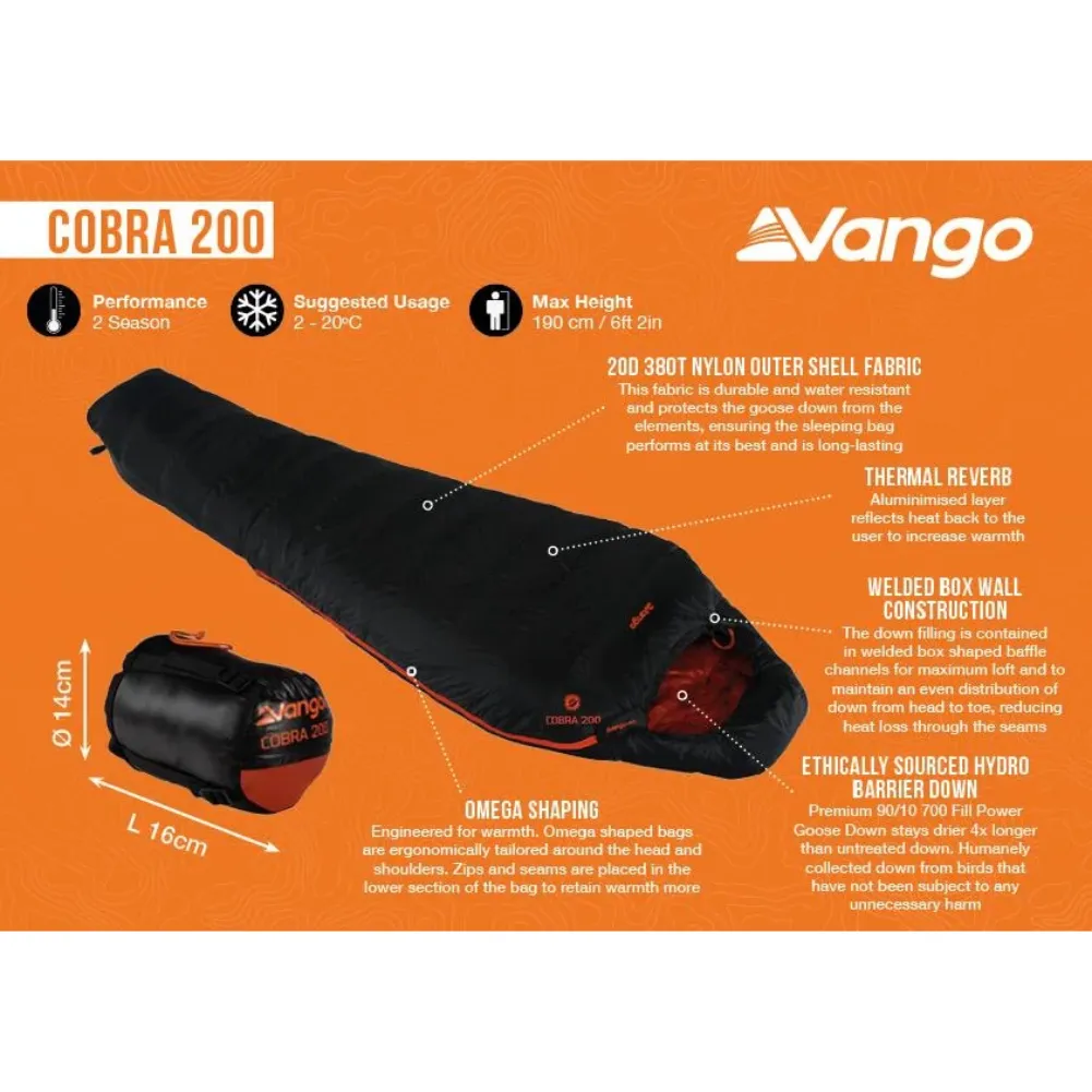 Vango Cobra 200 Down Sleeping Bag