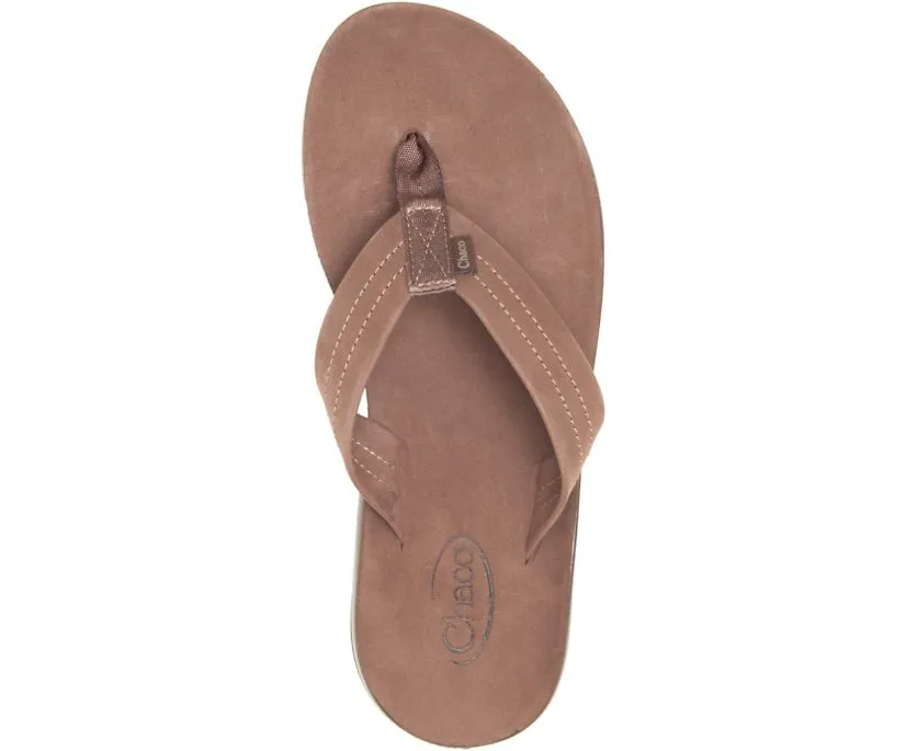 Women's Chaco Classic Leather Flip Color: Dark Brown