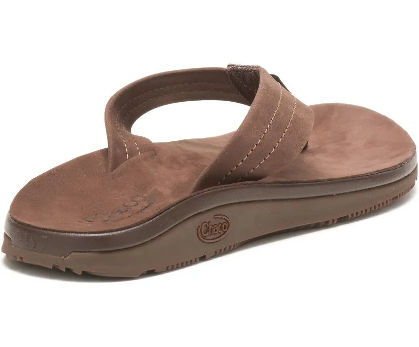 Women's Chaco Classic Leather Flip Color: Dark Brown